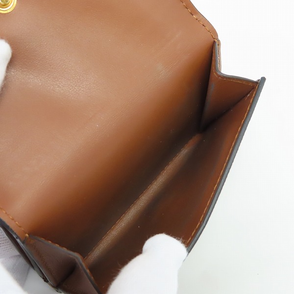 実際に弊社で買取させて頂いたBURBERRY/バーバリー LARK TB MONOGRAM E-CANVAS モノグラム 三つ折りミニ財布の画像 4枚目