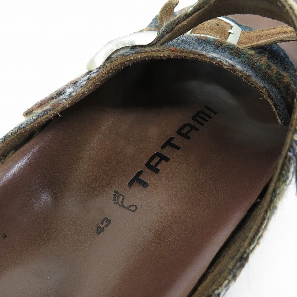 実際に弊社で買取させて頂いたTATAMI×White Mountaineering/タタミ×ホワイトマウンテニアニング コラボ ピリツァ ネイティブ柄 サンダル/43の画像 4枚目