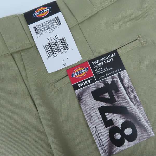 実際に弊社で買取させて頂いた(1)【未使用】Dickies/ディッキーズ ワークパンツ/チノパン カーキ 874KH/34の画像 8枚目