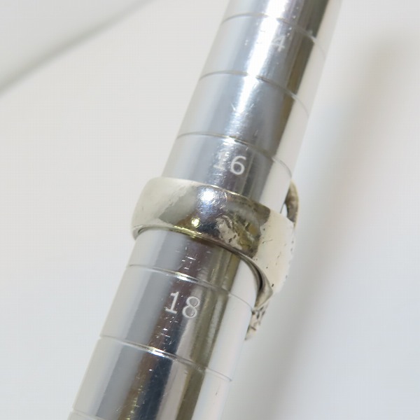 実際に弊社で買取させて頂いた【ギャラ付き】CRAZY PIG/クレイジーピッグ ラージ グリム リーパー リング 17号の画像 5枚目