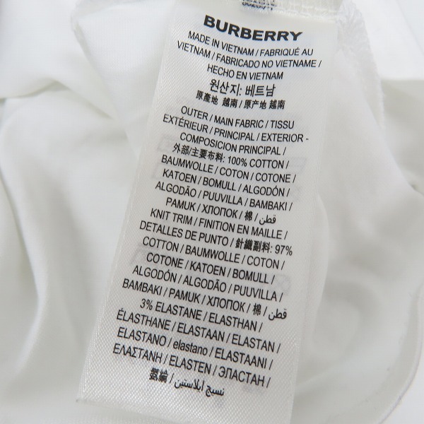 実際に弊社で買取させて頂いたBURBERRY/バーバリー 22SS LETCHFORD ロゴプリントオーバーサイズクルーネックTシャツ 8026017/Mの画像 3枚目