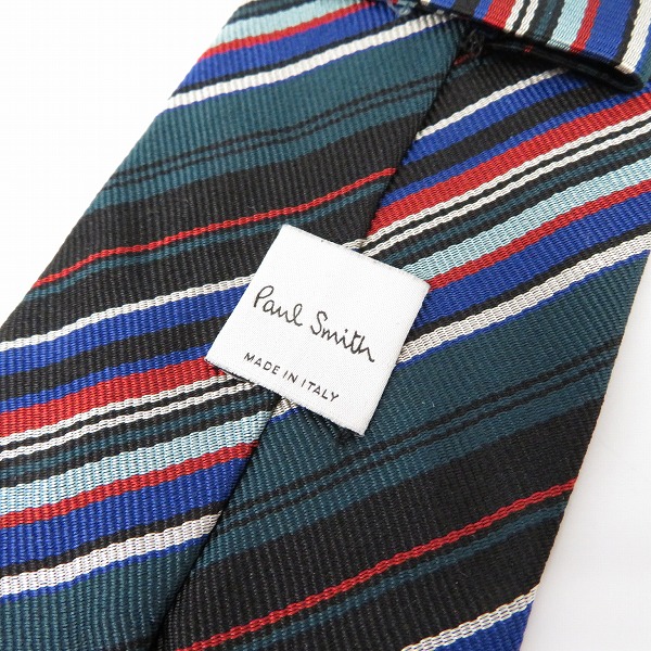 実際に弊社で買取させて頂いたPaul Smith/ポールスミス ストライプ シルクネクタイ マルチカラーの画像 1枚目