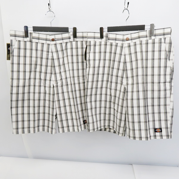 実際に弊社で買取させて頂いた【未使用】Dickies/ディッキーズ MULTI USE POCKET SHORTS/マルチユーズ ポケット ショーツ/チェック柄 ハーフパンツ/2点セット