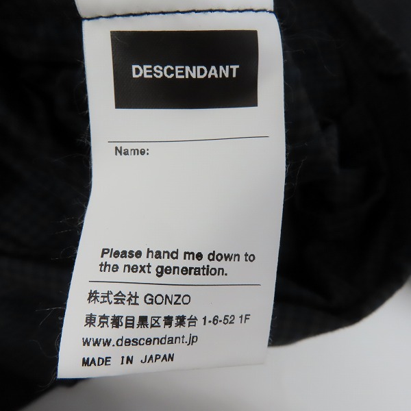 実際に弊社で買取させて頂いたDESCENDANT/ディセンダント ナイロンジャケット/2の画像 4枚目