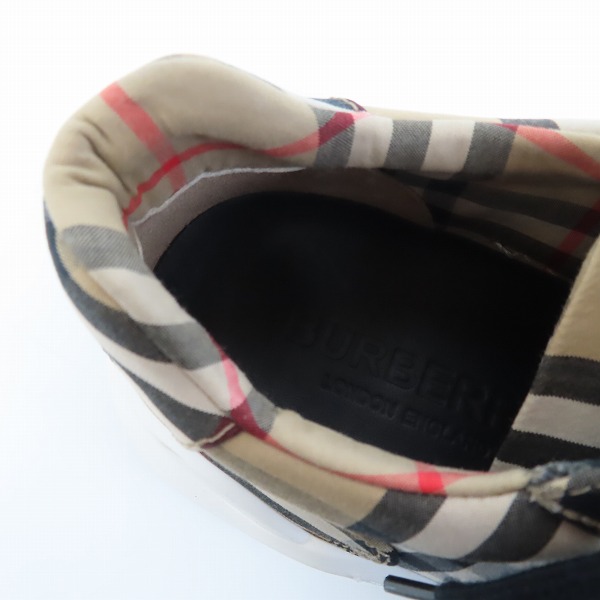 実際に弊社で買取させて頂いたBURBERRY/バーバリー ヴィンテージチェック スニーカー /42.5の画像 4枚目