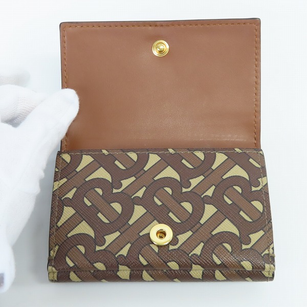実際に弊社で買取させて頂いたBURBERRY/バーバリー LARK TB MONOGRAM E-CANVAS モノグラム 三つ折りミニ財布の画像 3枚目