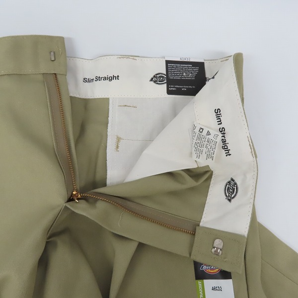 実際に弊社で買取させて頂いた【未使用】Dickies/ディッキーズ ワークパンツ/チノパン カーキ系 40の画像 4枚目