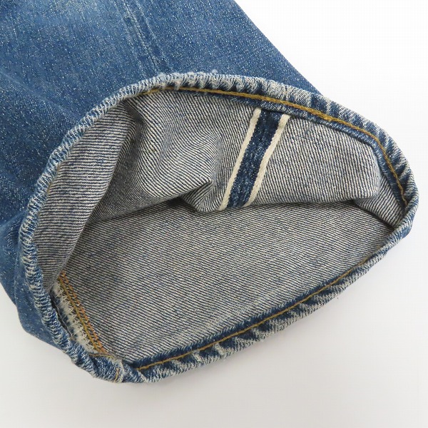 実際に弊社で買取させて頂いたLevis/リーバイス  501XX 推定紙パッチギャラ入り 両面BIG E/均等V/銅製隠しリベット 刻印点々 ヴィンテージ デニムパンツの画像 4枚目