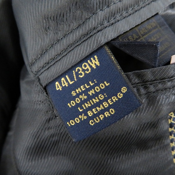 実際に弊社で買取させて頂いたBROOKS BROTHERS/ブルックスブラザーズ 2B テーラード ジャケット/44L/39Wの画像 3枚目