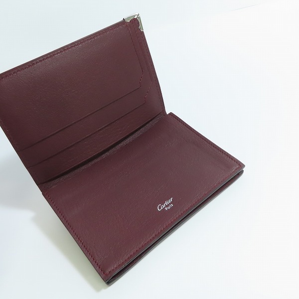 実際に弊社で買取させて頂いたCARTIER カルティエ カボション レザー二つ折り 名刺入れ/カードケース L3000591の画像 3枚目