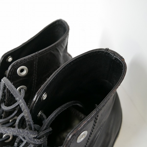 実際に弊社で買取させて頂いたISAMUKATAYAMA BACKLASH/バックラッシュ ロイヤルフラッシュ別注 レザー ハイカットスニーカー RF-S01/Mの画像 4枚目