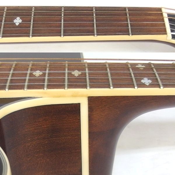 実際に弊社で買取させて頂いた★Epiphone/エピフォン Masterbilt DR-500MCE/VS エレアコ/アコースティックギター ソフトケース付の画像 3枚目