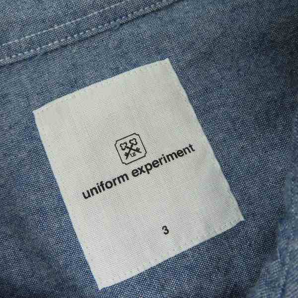実際に弊社で買取させて頂いた【未使用】uniform experiment/ユニフォーム エクスペリメント バイカラー シャンブレー 長袖シャツ UE-123057/3の画像 2枚目