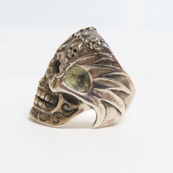 実際に弊社で買取させて頂いたCRAZY PIG/クレイジーピッグ EL MUERTO MEXICAN SKULL/エルムエルト メキシカンスカル リング 16.5号の画像 2枚目