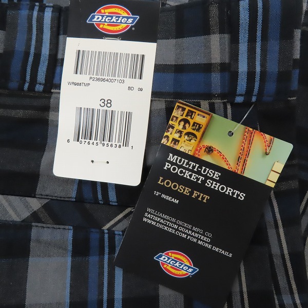 実際に弊社で買取させて頂いた【おまとめ品】Dickies/ディッキーズ MULTI USE POCKET SHORTS/マルチユーズ ポケット ショーツ/チェック柄 ハーフパンツ/38の画像 2枚目