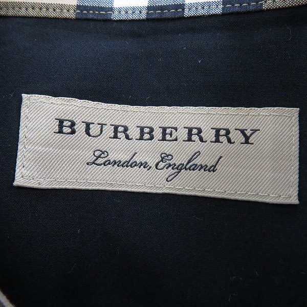 実際に弊社で買取させて頂いたBURBERRY LONDON/バーバリー ロンドン 裏地チェックシャツ ブラック/XSの画像 2枚目