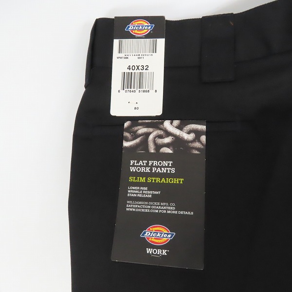 実際に弊社で買取させて頂いた【未使用】Dickies/ディッキーズ ワークパンツ/チノパン ブラック 40の画像 8枚目