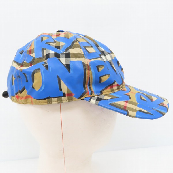 実際に弊社で買取させて頂いた BURBERRY/バーバリー グラフィティ ペイント キャップ/帽子 M/Lの画像 3枚目