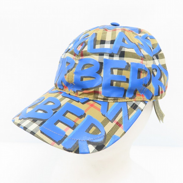 実際に弊社で買取させて頂いた BURBERRY/バーバリー グラフィティ ペイント キャップ/帽子 M/L