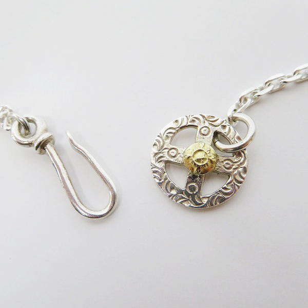 実際に弊社で買取させて頂いた【ギャラ付】FIRST ARROW'S/ファーストアローズ K18付 ラージイーグルクロウ メディスンホイール ネックレスチェーンの画像 4枚目