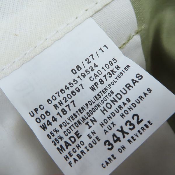 実際に弊社で買取させて頂いた(3)【未使用】Dickies/ディッキーズ ワークパンツ/チノパン カーキ/34の画像 3枚目