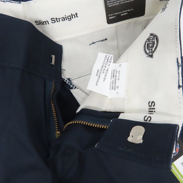 実際に弊社で買取させて頂いた(2)【未使用】Dickies/ディッキーズ ワークパンツ/チノパン ネイビー 29の画像 4枚目