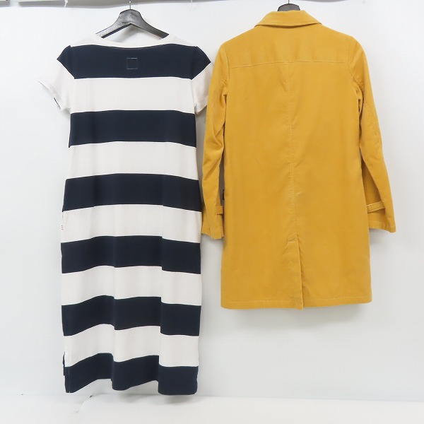 実際に弊社で買取させて頂いたCANTERBURY/カンタベリー ボーダー柄ワンピース/コーデュロイコート M/2点セットの画像 1枚目