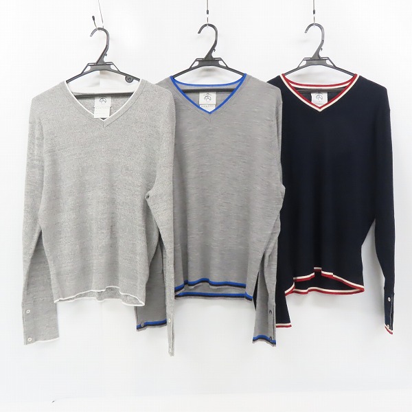 実際に弊社で買取させて頂いたBLACK FLEECE by Brooks Brothers/ブラックフリース ブルックスブラザーズ Vネックセーター 3点セット