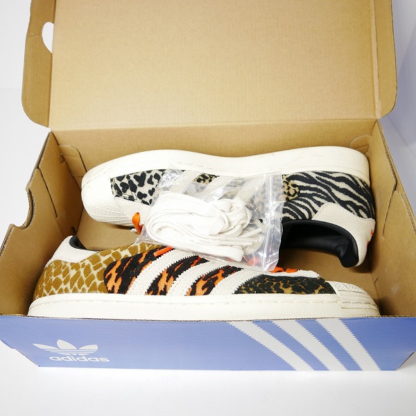 実際に弊社で買取させて頂いたadidas×atmos/アディダス×アトモス SUPERSTAR CRAZY ANIMAL PACK シューズ/スニーカー FY5232/26.5の画像 8枚目