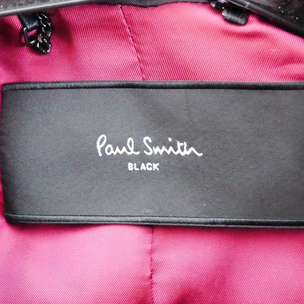 実際に弊社で買取させて頂いたPaul Smith BLACK/ポールスミス ブラック  アルパカ/羊毛 コート 牛革バックル /40の画像 2枚目