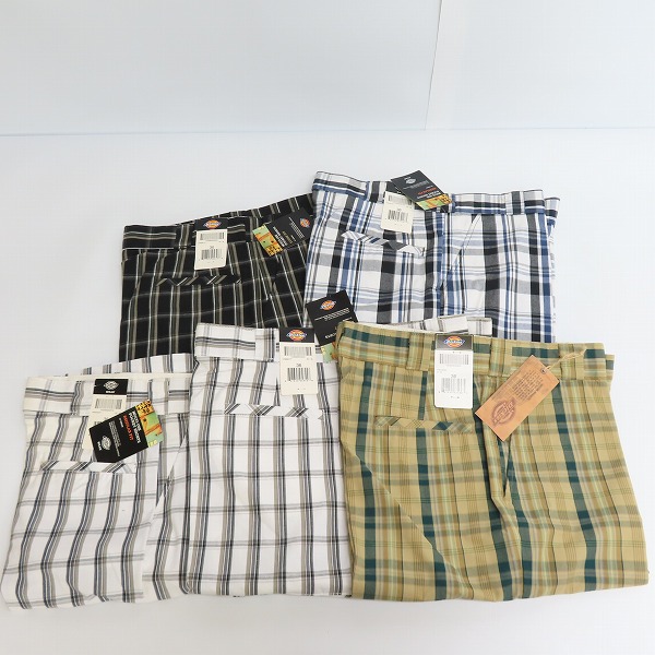 実際に弊社で買取させて頂いた【おまとめ品】Dickies/ディッキーズ MULTI USE POCKET SHORTS チェック柄 ハーフパンツ ホワイト/ベージュ/等 36 