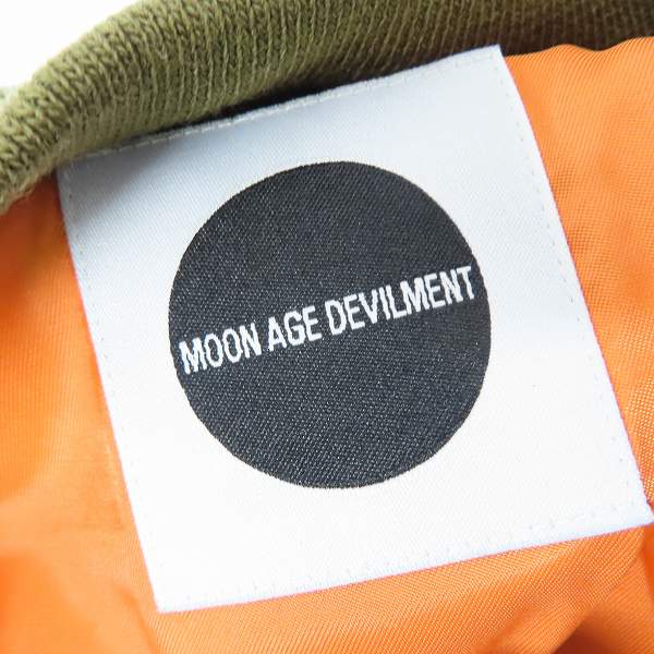 実際に弊社で買取させて頂いた【未使用】Moonage Devilment/ムーンエイジデビルメント OW MA-1 FLIGHT JACKET/フライトジャケット MJK-0220/46の画像 2枚目