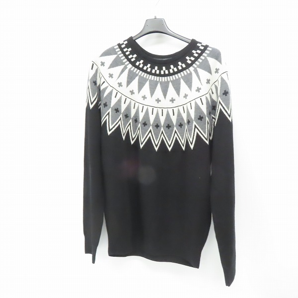 実際に弊社で買取させて頂いたuniform experiment/ユニフォームエクスペリメント FAIR ISLE CREWNECK KNIT クルーネックニット UE-212050