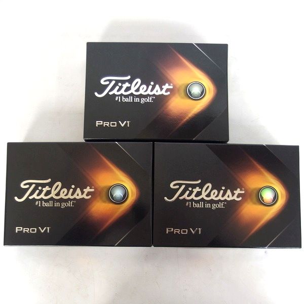 実際に弊社で買取させて頂いた【未使用】Titleist/タイトリスト PRO V1 2021年モデル ゴルフボール 3ダースの画像 2枚目
