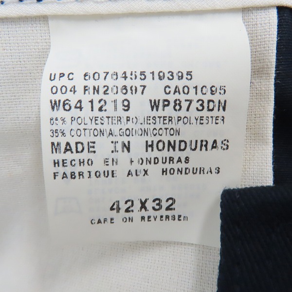 実際に弊社で買取させて頂いた(1)【未使用】Dickies/ディッキーズ ワークパンツ/チノパン ネイビー 42の画像 3枚目