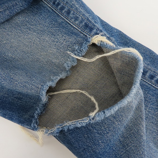 実際に弊社で買取させて頂いたJEAN PAUL GAULTIER/ジャンポールゴルチェ バックロゴタグ ダメージデニム/48の画像 8枚目