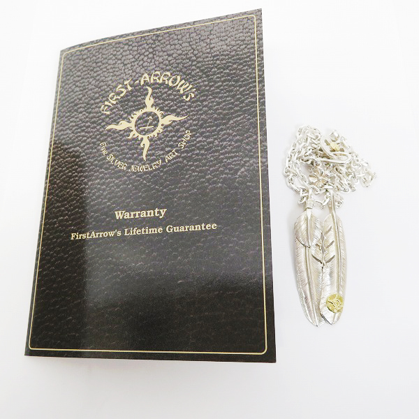 実際に弊社で買取させて頂いた【ギャラ付】FIRST ARROW'S/ファーストアローズ K18付フェザー L カスタム ペンダントの画像 8枚目