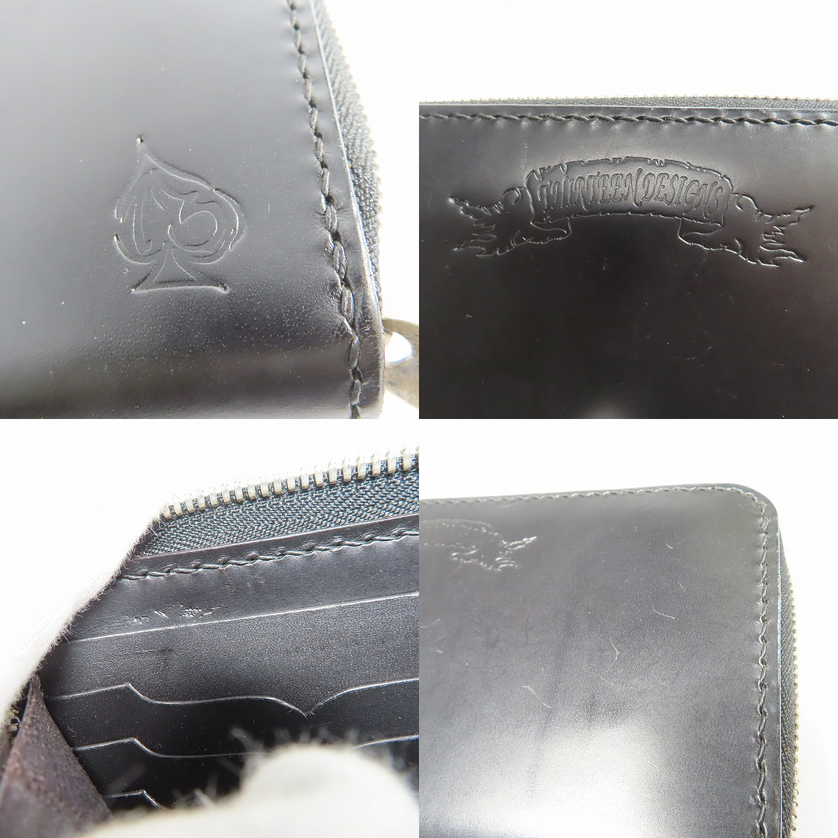 実際に弊社で買取させて頂いたTHIRTEEN DESIGNS/サーティーンデザインズ ラウンドファスナー プレーン ウォレットの画像 7枚目