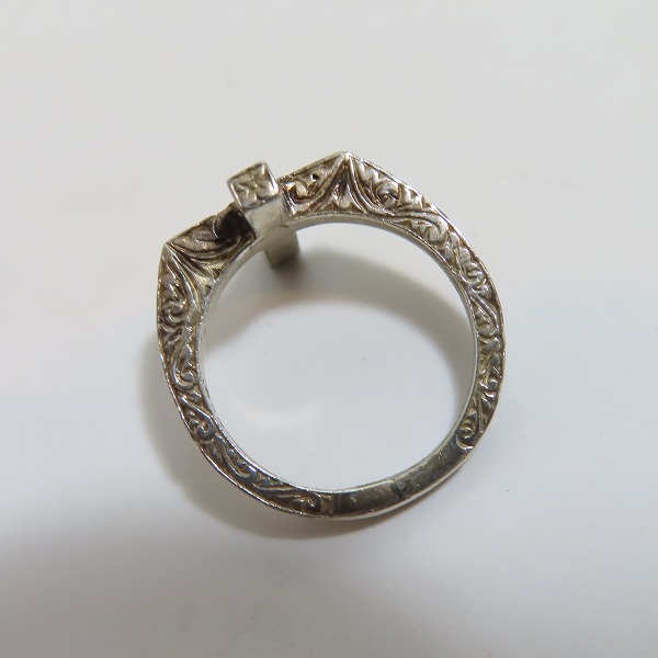 実際に弊社で買取させて頂いたLoree Rodkin/ローリーロドキン 10Pクリアストーン入り アラベスクデザイン クロスリング/9.5号の画像 4枚目