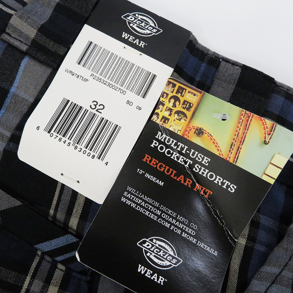 実際に弊社で買取させて頂いた【おまとめ品】Dickies/ディッキーズ MULTI USE POCKET SHORTS チェック柄 ハーフパンツ Size：32の画像 7枚目