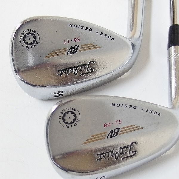 実際に弊社で買取させて頂いたTitleist/タイトリスト BV/ボーケイデザイン SPIN MILLED ウェッジ レフティ/左 52°/08,56°/11, 2本セット FLEX：Sの画像 3枚目