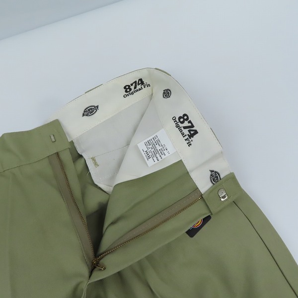 実際に弊社で買取させて頂いたDickies/ディッキーズ ワークパンツ/チノパン カーキ 874KH/34の画像 4枚目