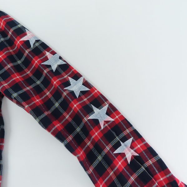実際に弊社で買取させて頂いた【未使用】uniform experiment/ユニフォーム エクスペリメント チェック柄/スタープリント 長袖シャツ UE-123047/3の画像 5枚目