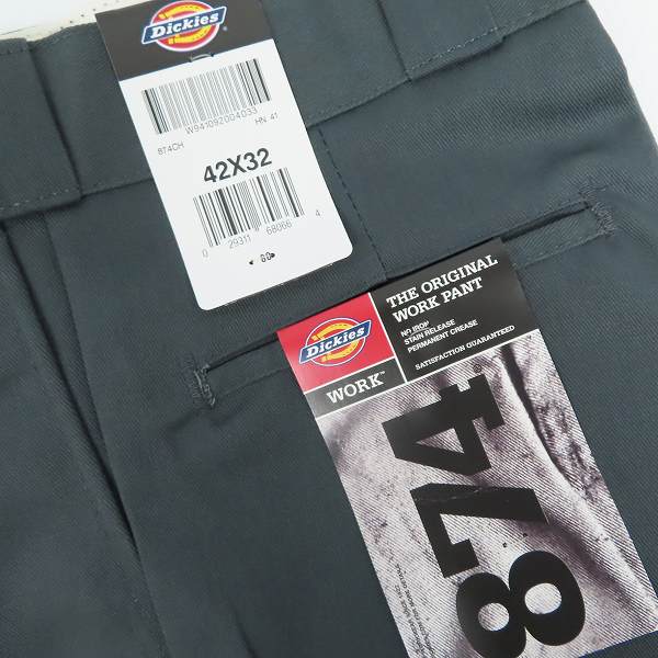 実際に弊社で買取させて頂いた(1)【未使用】Dickies/ディッキーズ ワークパンツ/チノパン チャコール 874CH/42の画像 7枚目
