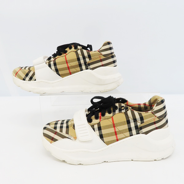 実際に弊社で買取させて頂いたBURBERRY/バーバリー ヴィンテージチェック スニーカー /42.5の画像 3枚目