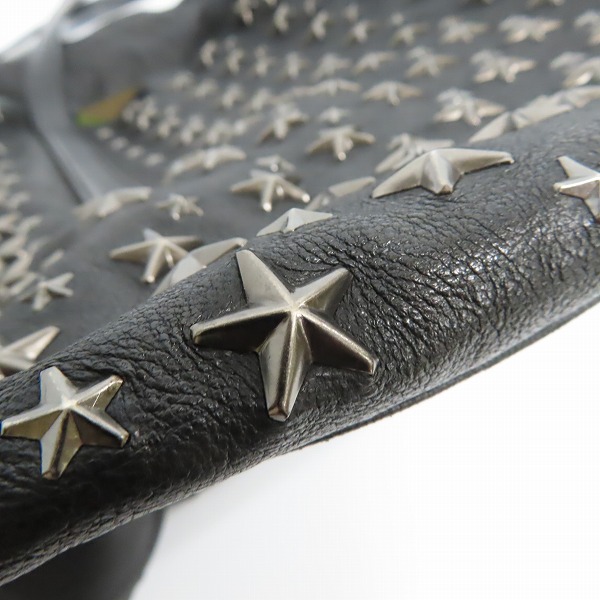 実際に弊社で買取させて頂いたJIMMY CHOO/ジミーチュウ スターエンボス グレイニーレザートートバッグ ブラック×カモフラ/迷彩の画像 6枚目