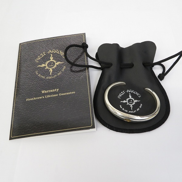 実際に弊社で買取させて頂いた【ギャラ付】FIRST ARROW'S/ファーストアローズ K18付 サークルセンターバングル BR-291の画像 8枚目