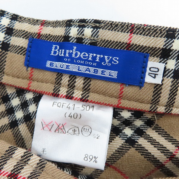 実際に弊社で買取させて頂いたBURBERRY BLUE LABEL/バーバリーブルーレーベル ノバチェック スラックス FQF41-501/40の画像 2枚目