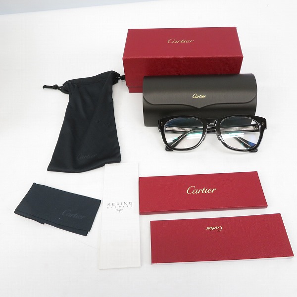 実際に弊社で買取させて頂いたCartier/カルティエ 度入り眼鏡/メガネフレーム/ウェリントン CT0278SAの画像 8枚目