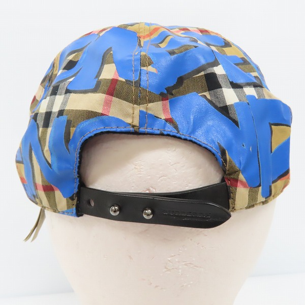 実際に弊社で買取させて頂いた BURBERRY/バーバリー グラフィティ ペイント キャップ/帽子 M/Lの画像 4枚目